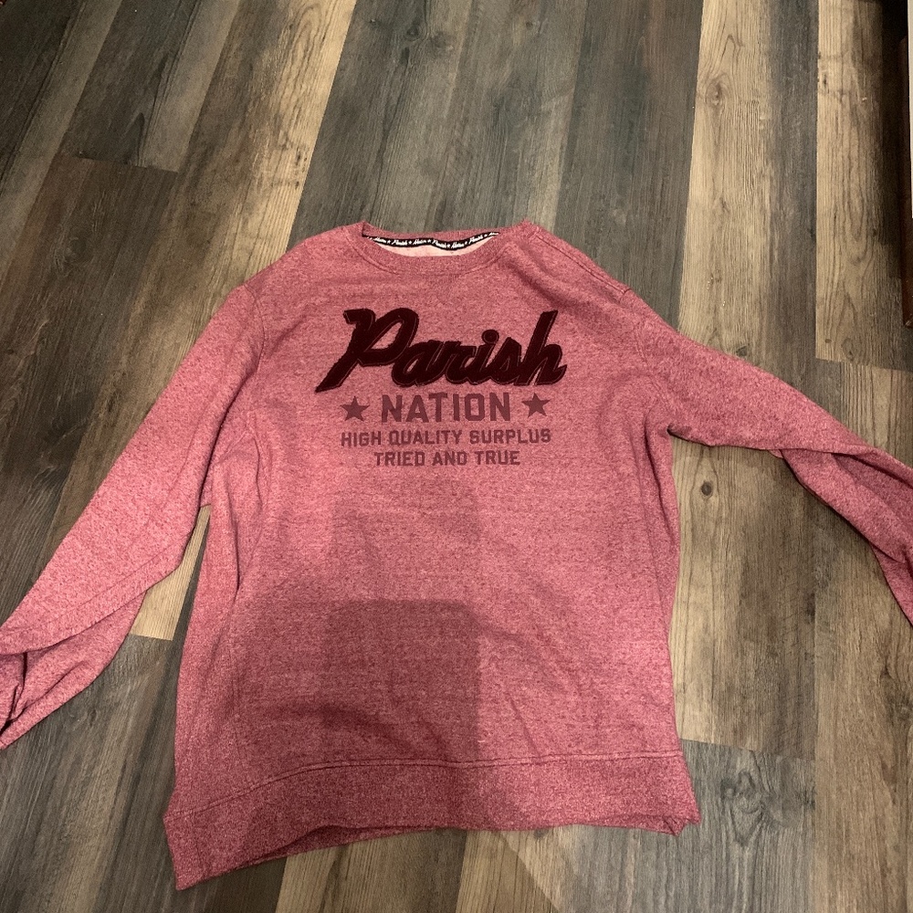 Parish Nation men’s embellished logo‎ sweatshirt. Never worn